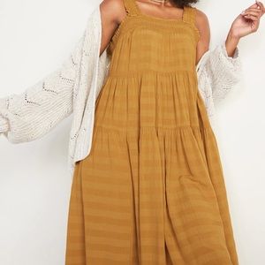 Old navy mustard smocked dress